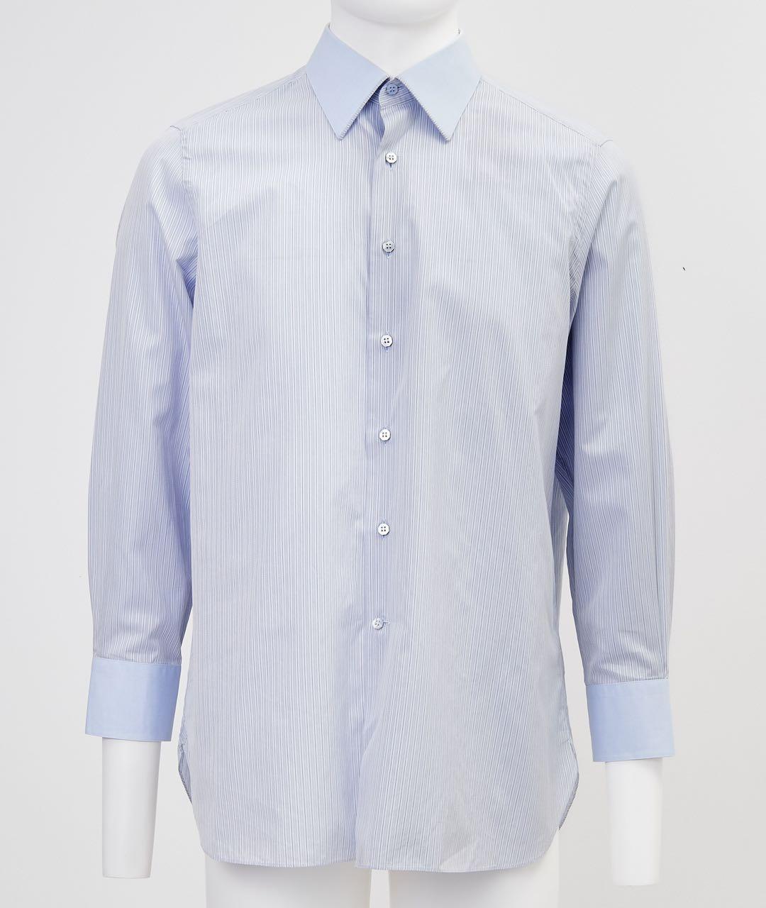 STEFANO RICCI Голубая хлопковая кэжуал рубашка, фото 4