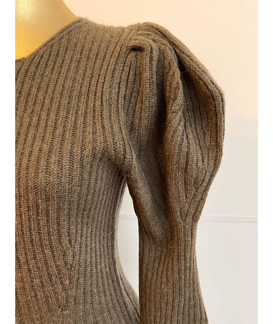 FENDI Зеленые шерстяное повседневное платье, фото 6