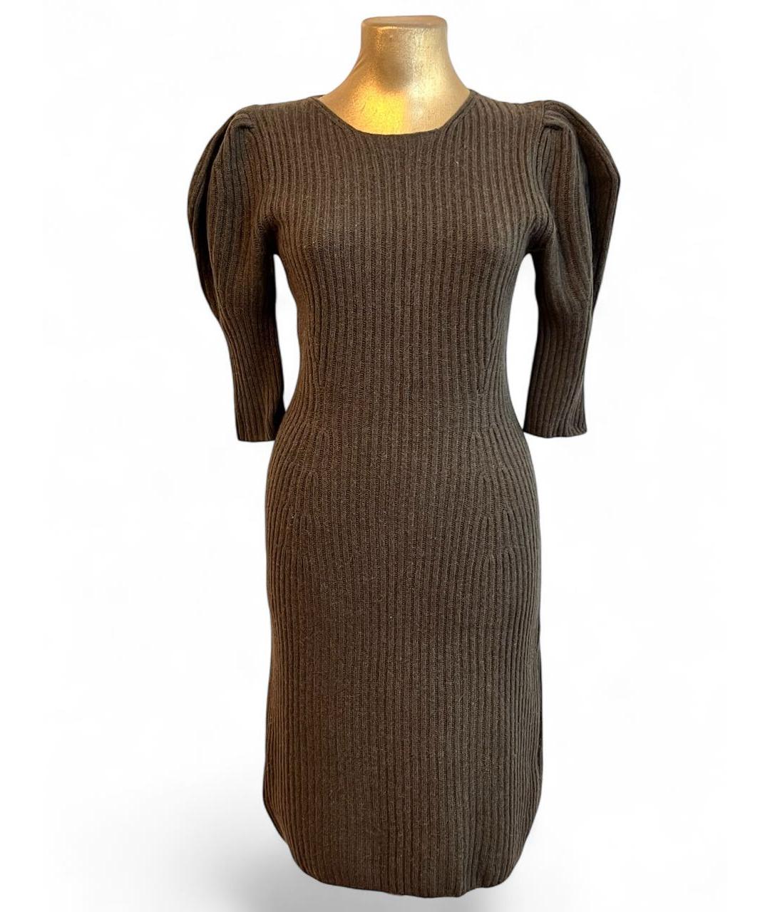 FENDI Зеленые шерстяное повседневное платье, фото 9