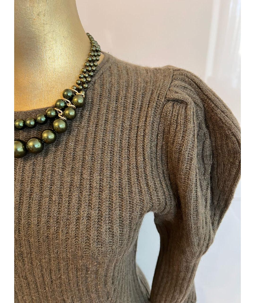 FENDI Зеленые шерстяное повседневное платье, фото 7