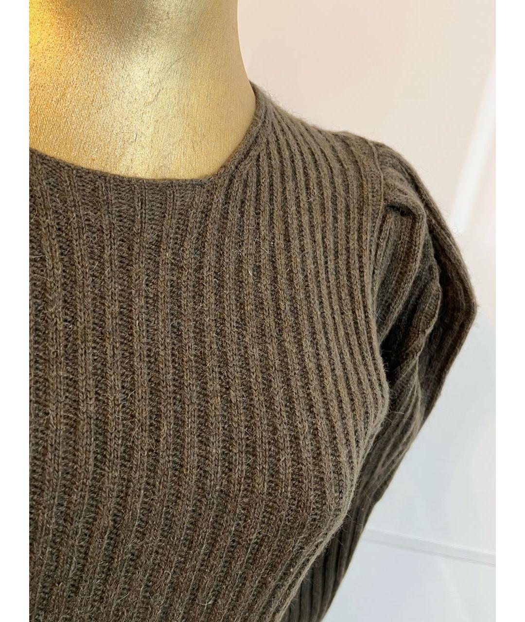 FENDI Зеленые шерстяное повседневное платье, фото 2