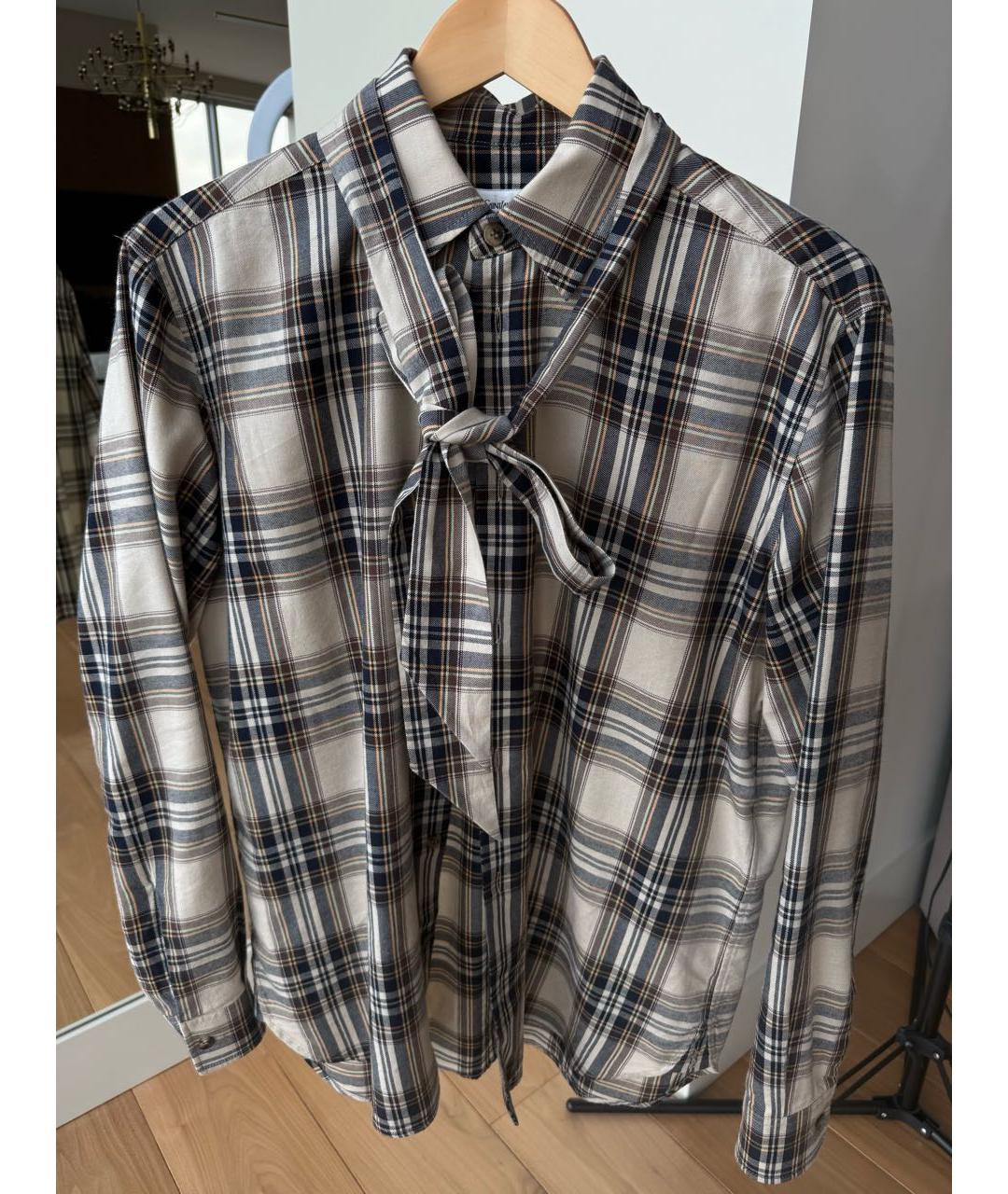 SAINT LAURENT Бежевая хлопковая рубашка, фото 5