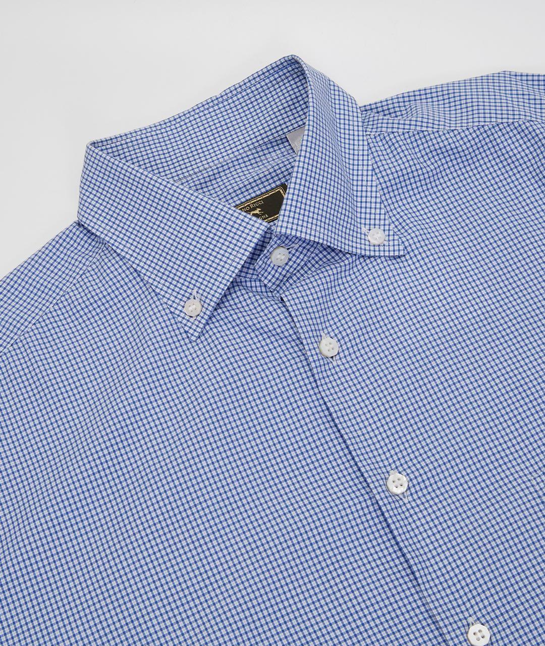 STEFANO RICCI Голубая хлопковая классическая рубашка, фото 3