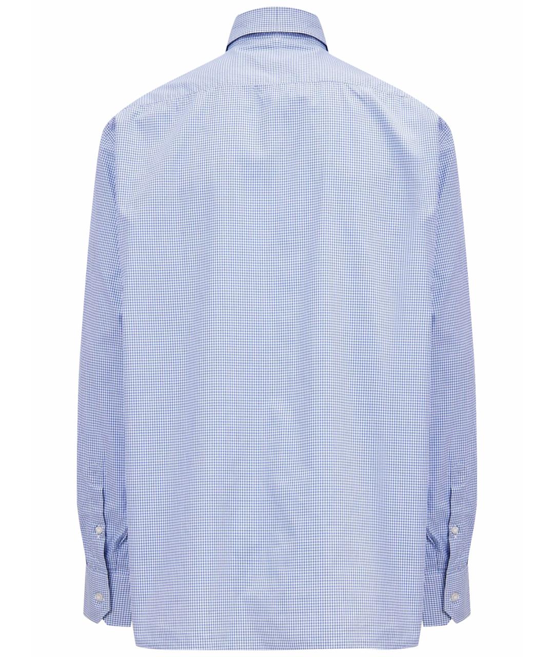 STEFANO RICCI Голубая хлопковая классическая рубашка, фото 7