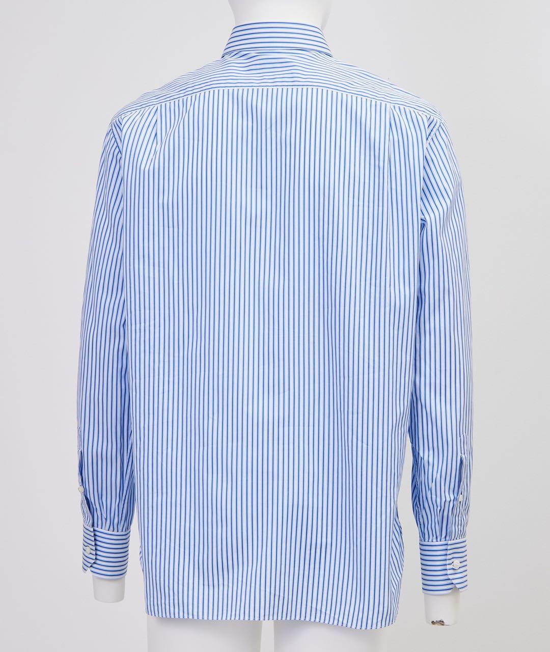 STEFANO RICCI Голубая хлопковая классическая рубашка, фото 2