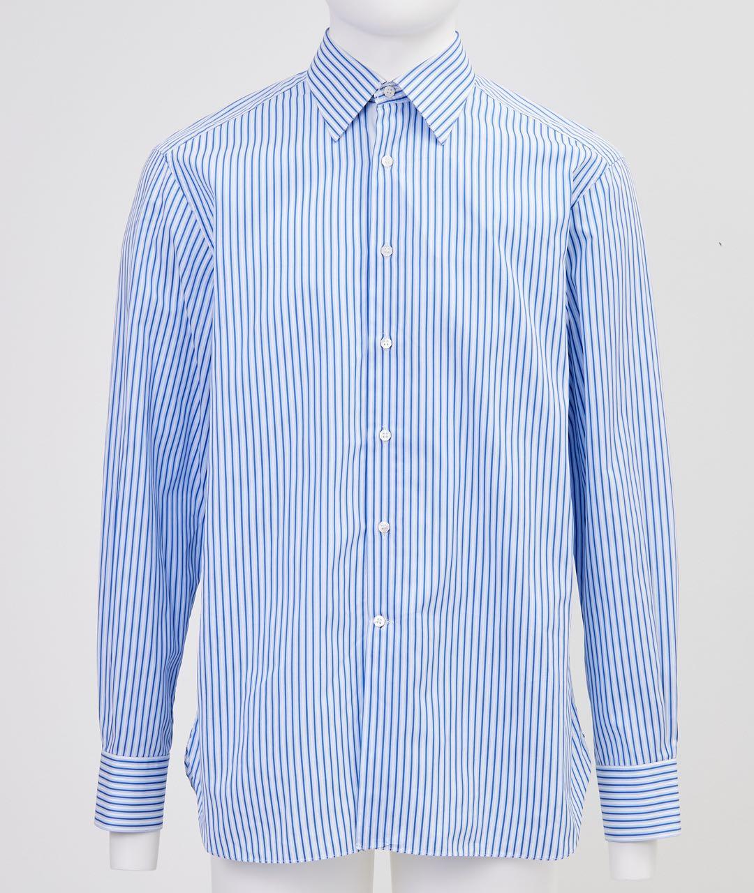 STEFANO RICCI Голубая хлопковая классическая рубашка, фото 4