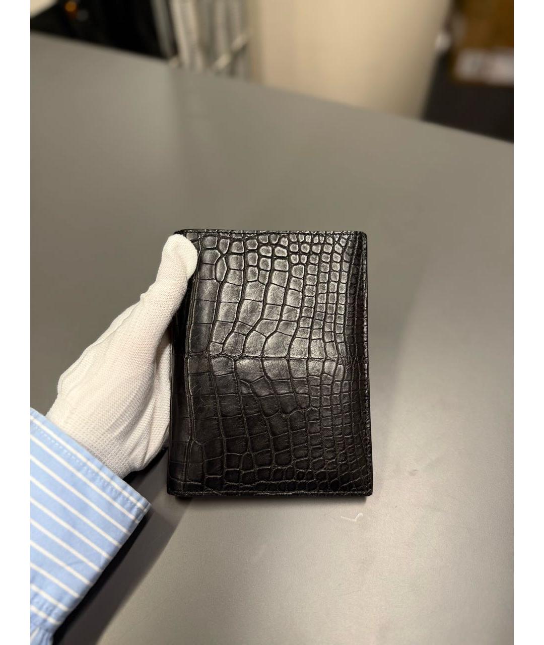 ZILLI Черный кошелек из экзотической кожи, фото 6