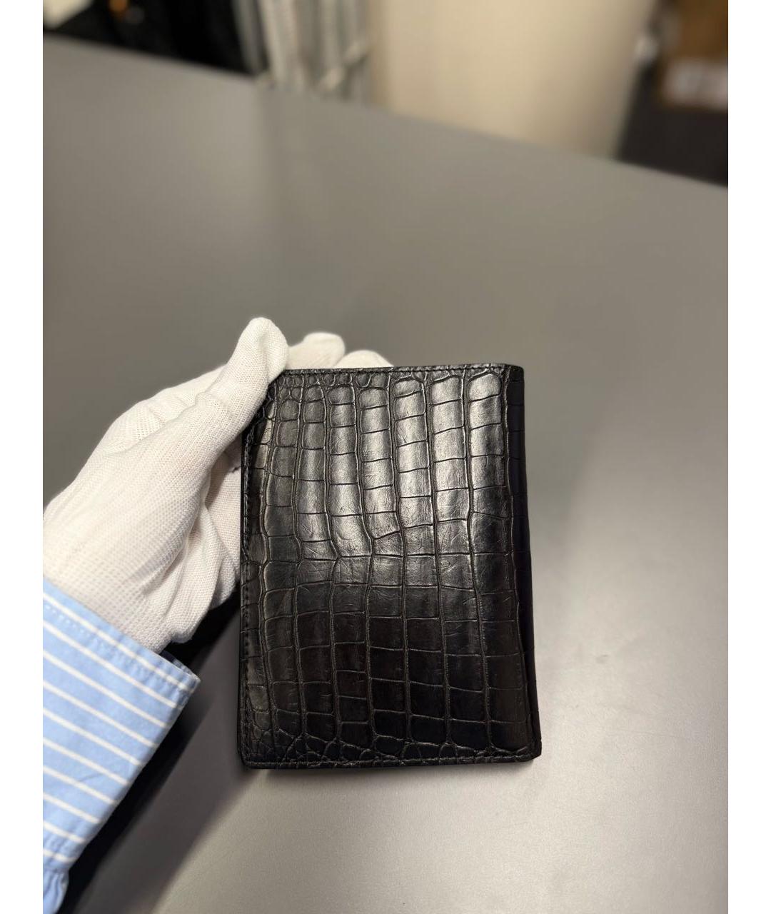 ZILLI Черный кошелек из экзотической кожи, фото 7