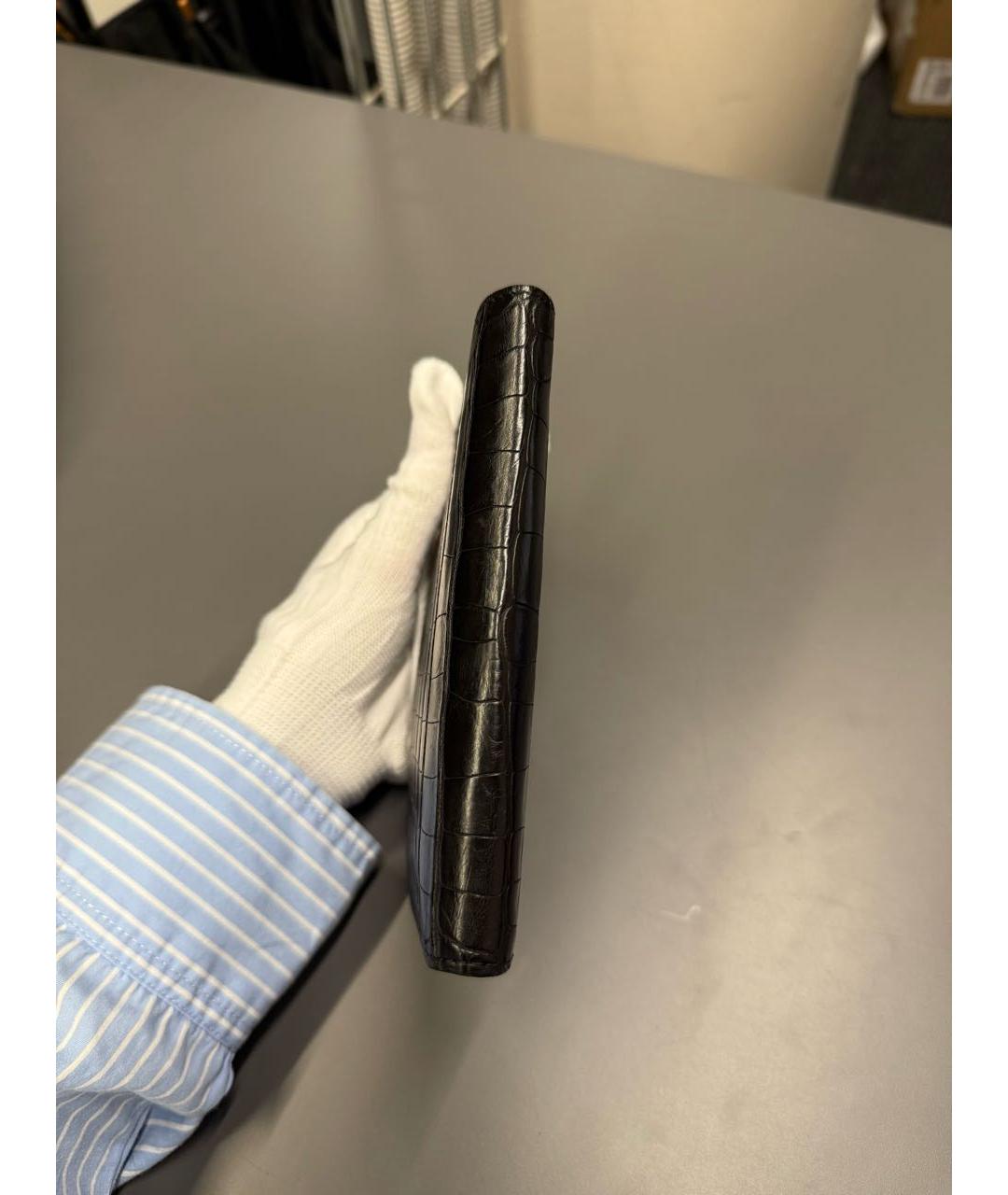 ZILLI Черный кошелек из экзотической кожи, фото 4