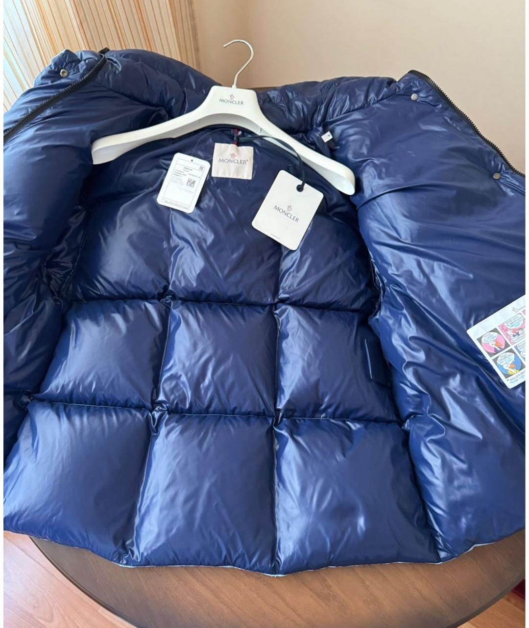 MONCLER Голубой пуховик, фото 4