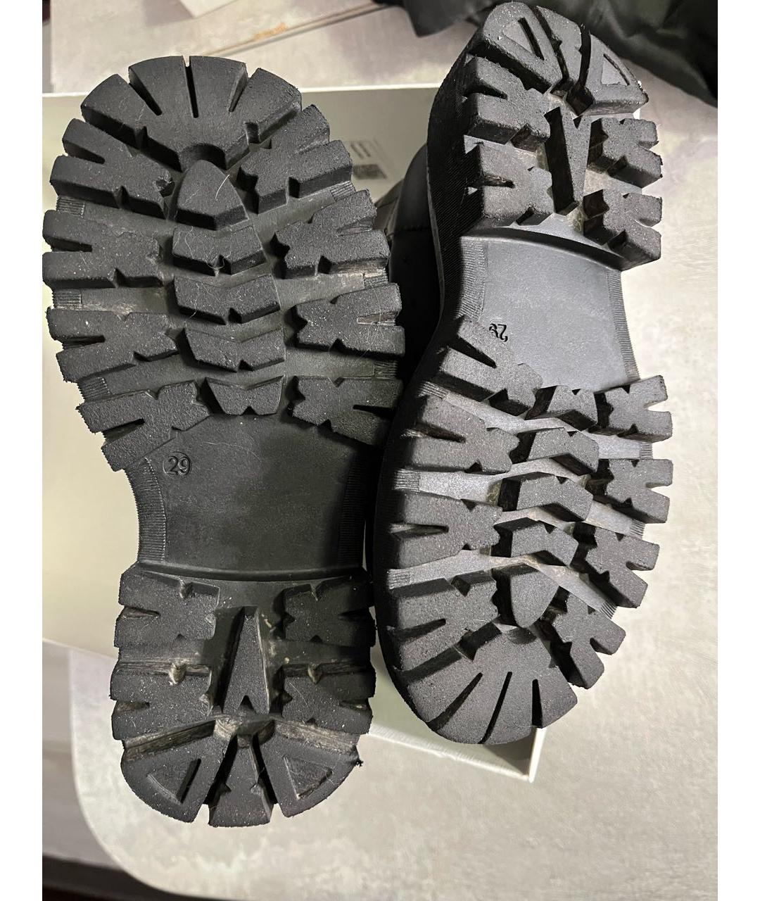 DOLCE&GABBANA Черные кожаные ботинки, фото 6