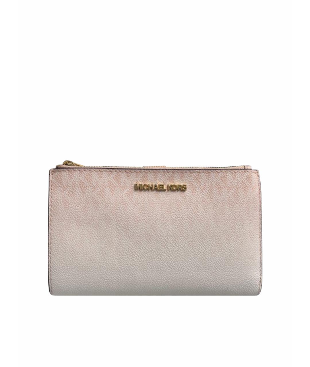 MICHAEL KORS Розовый кожаный кошелек, фото 1