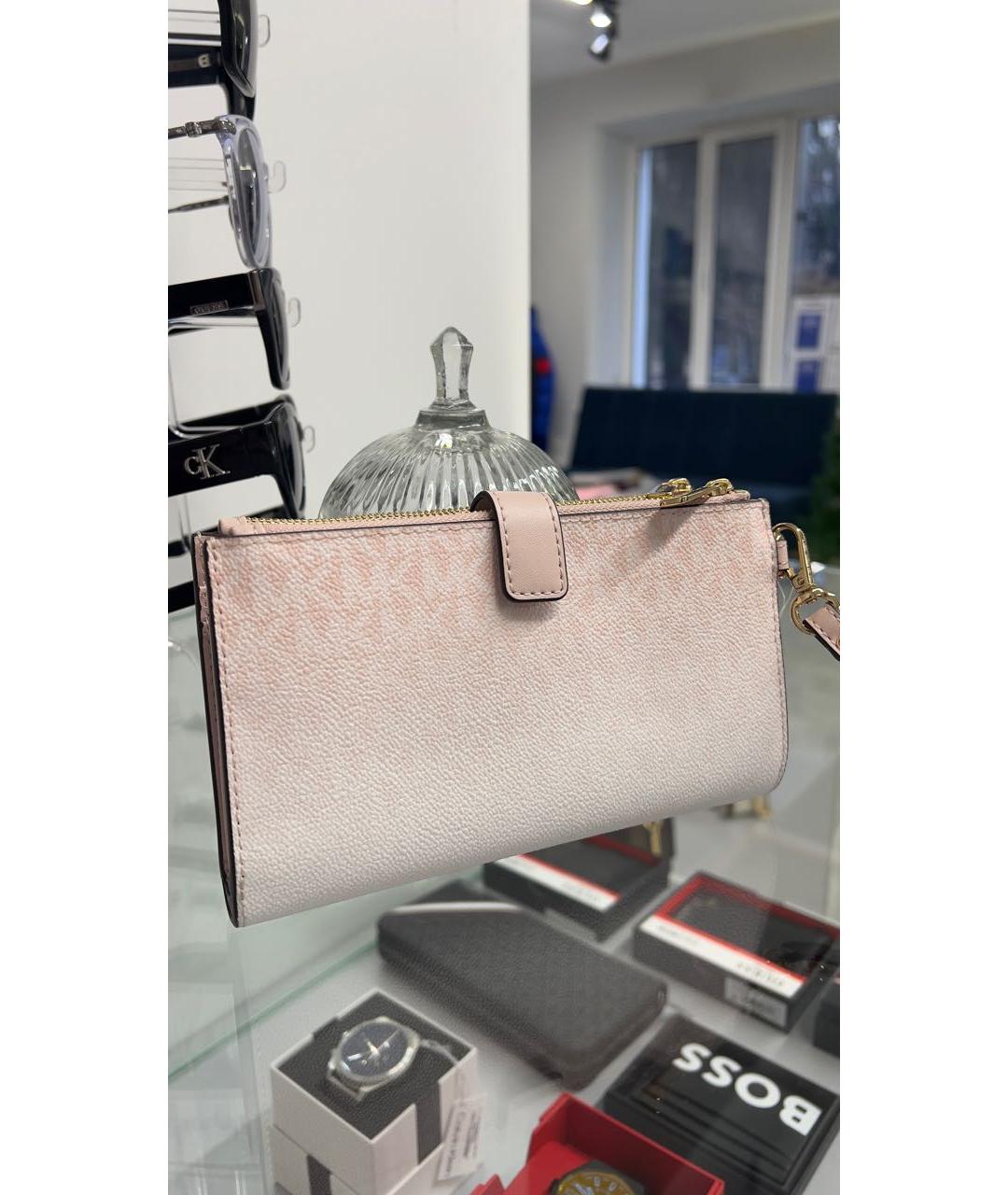 MICHAEL KORS Розовый кожаный кошелек, фото 3