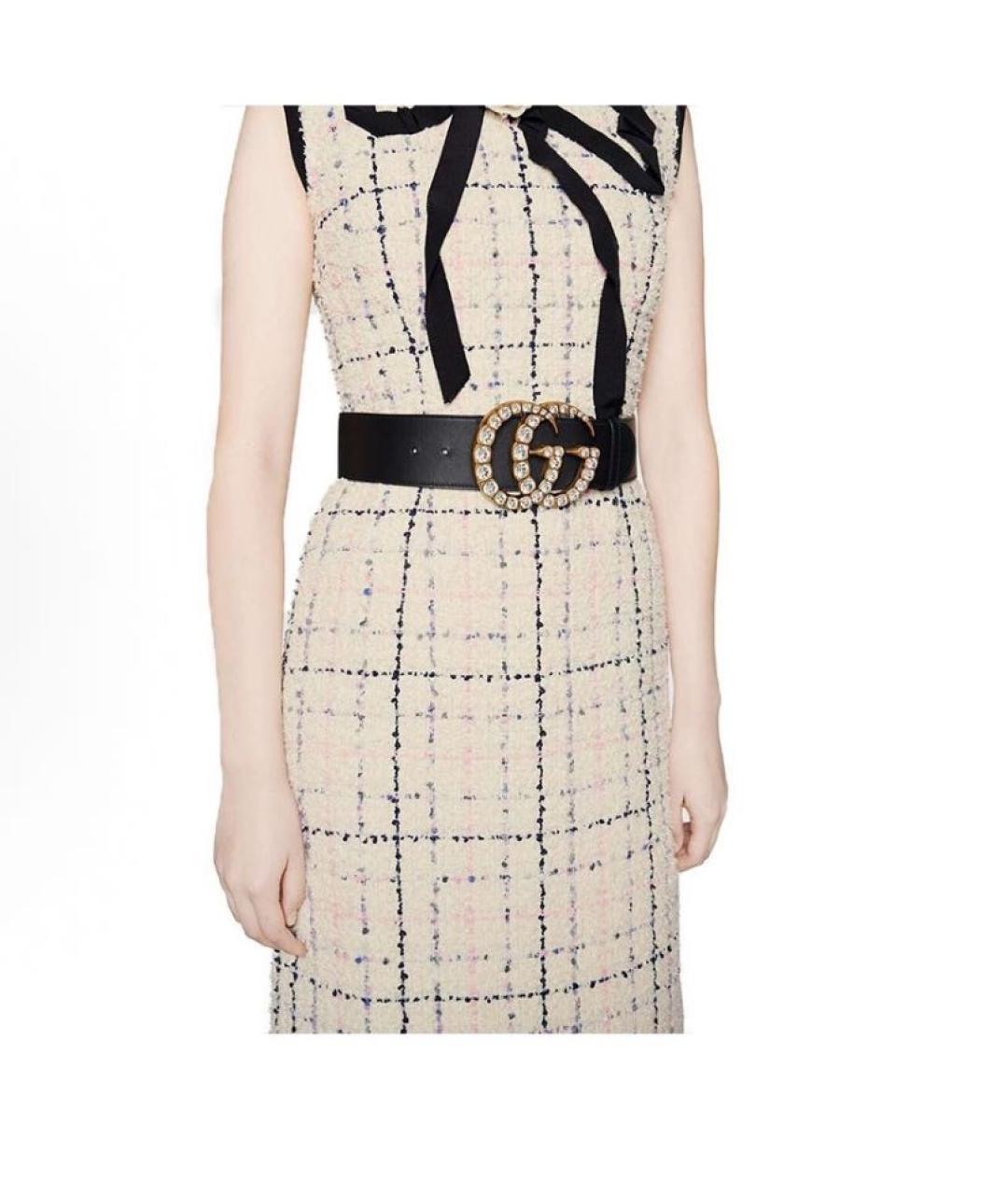 GUCCI Черный кожаный ремень, фото 5