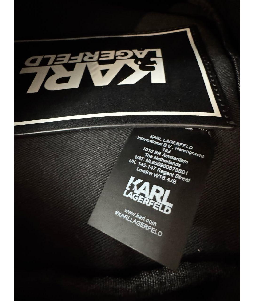 KARL LAGERFELD Черная синтетическая сумка на плечо, фото 6