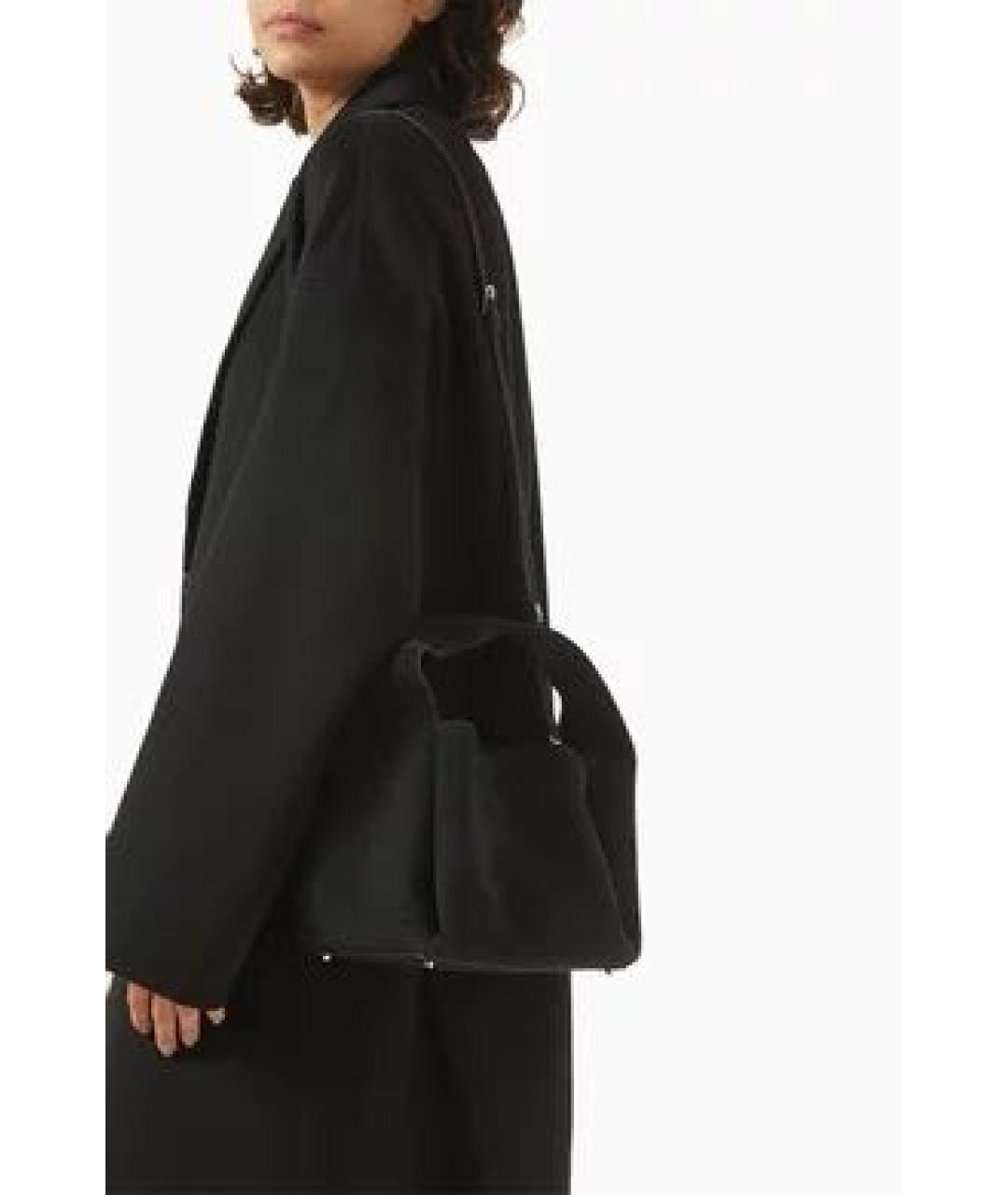 TOTEME Черная замшевая сумка через плечо, фото 3