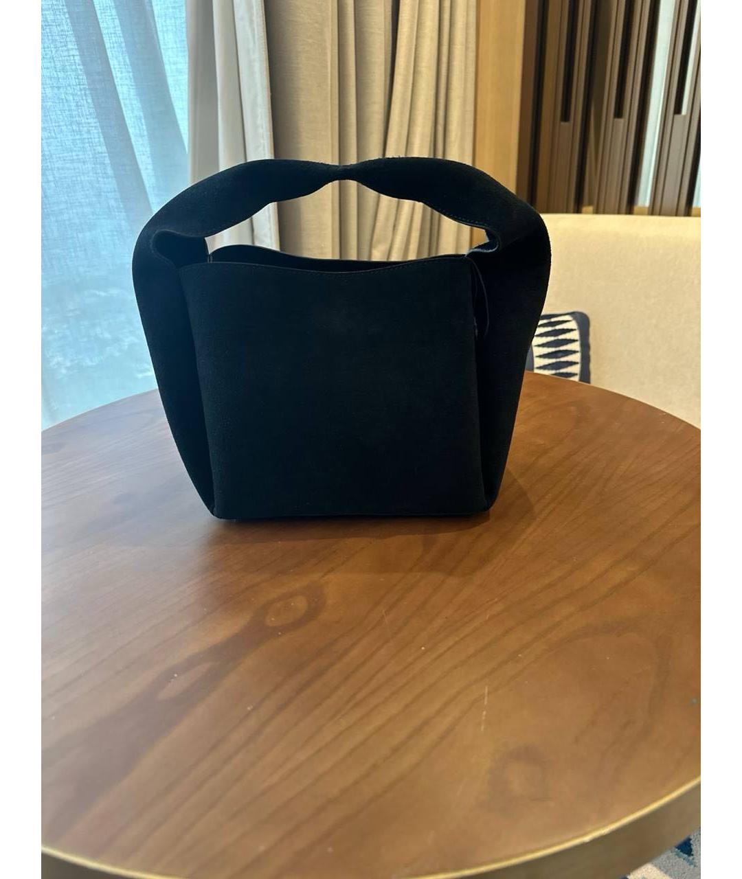 TOTEME Черная замшевая сумка через плечо, фото 5