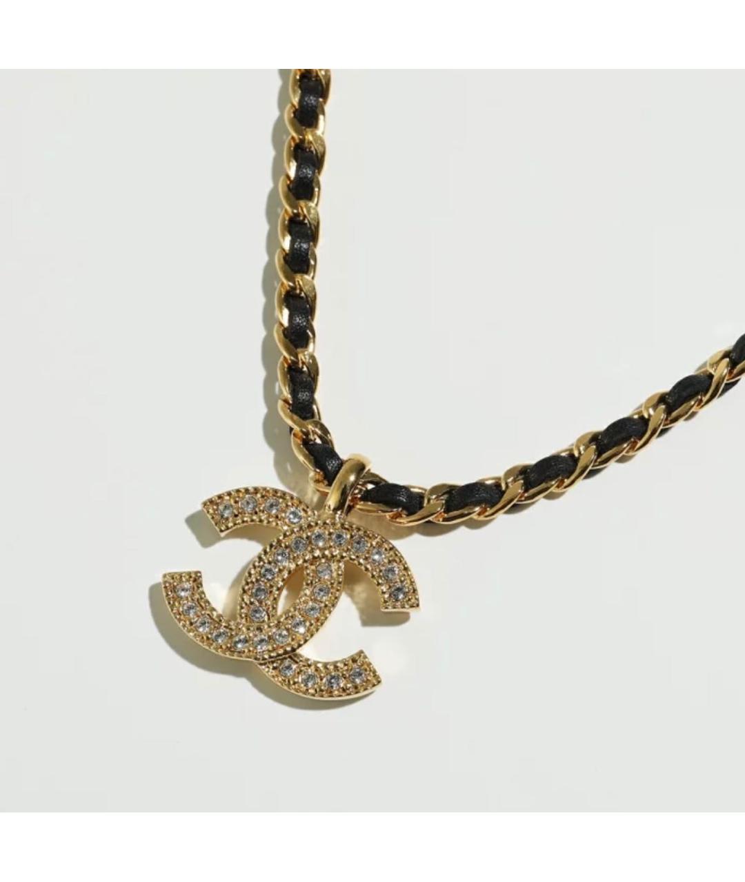 CHANEL Золотая металлическая подвеска, фото 4