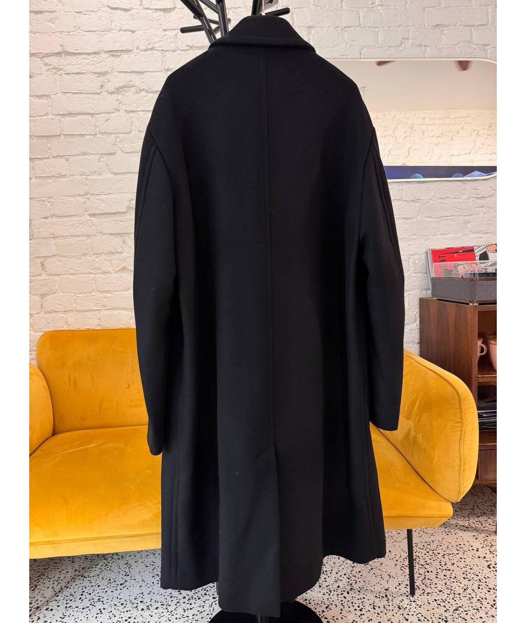 DRIES VAN NOTEN Черное шерстяное пальто, фото 2