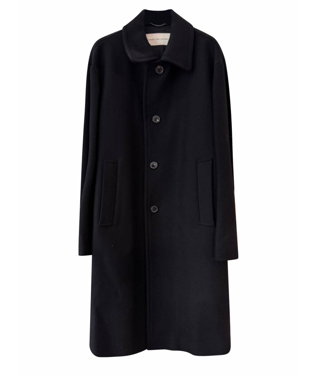 DRIES VAN NOTEN Черное шерстяное пальто, фото 1