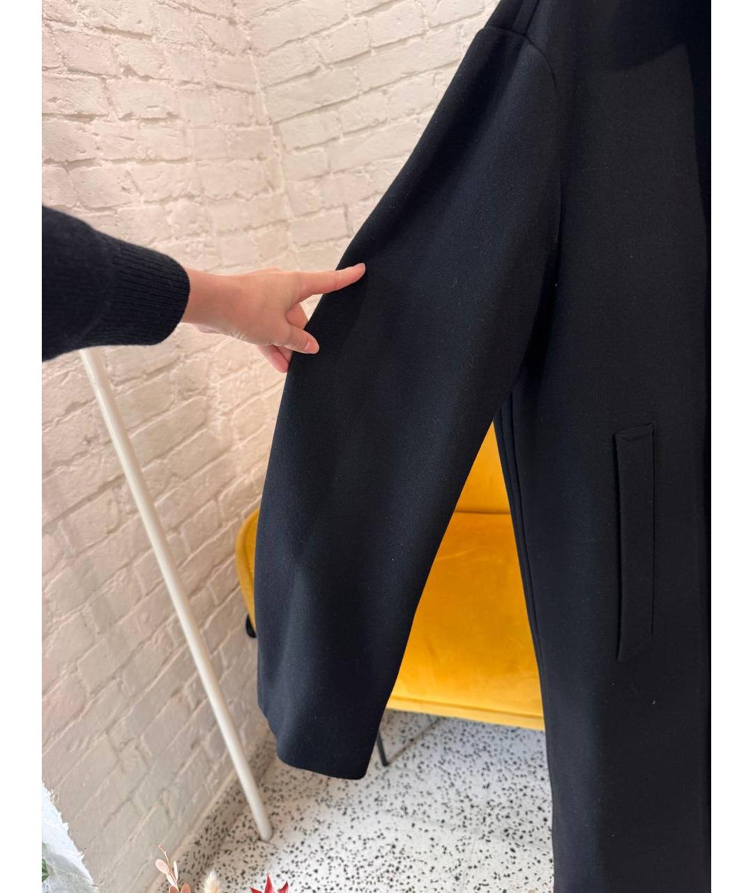 DRIES VAN NOTEN Черное шерстяное пальто, фото 3