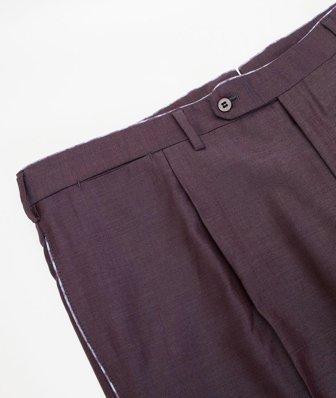 STEFANO RICCI Фиолетовые хлопковые прямые брюки, фото 3