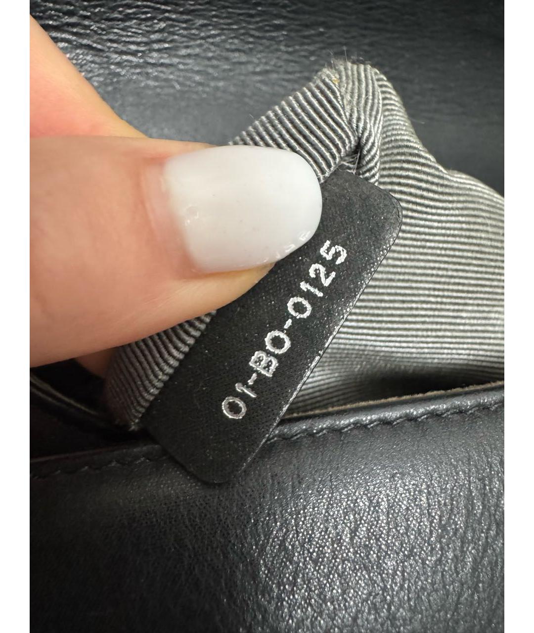 CHRISTIAN DIOR Черная кожаная сумка через плечо, фото 5