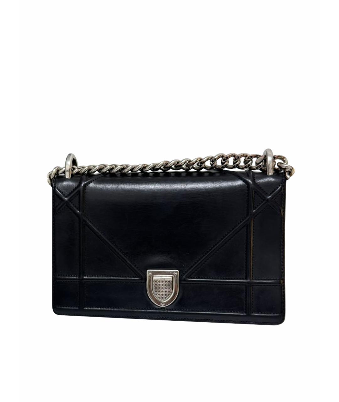 CHRISTIAN DIOR Черная кожаная сумка через плечо, фото 1