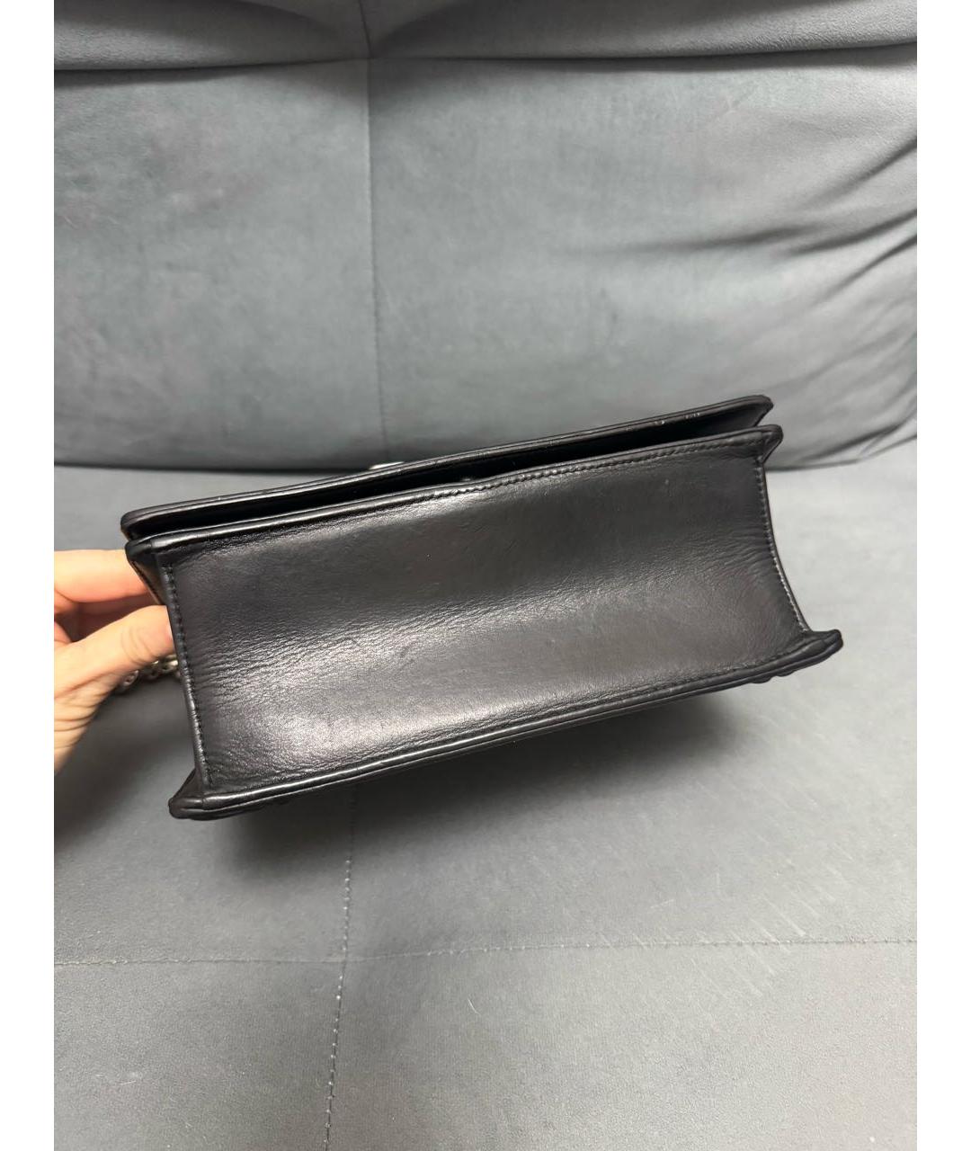 CHRISTIAN DIOR Черная кожаная сумка через плечо, фото 2