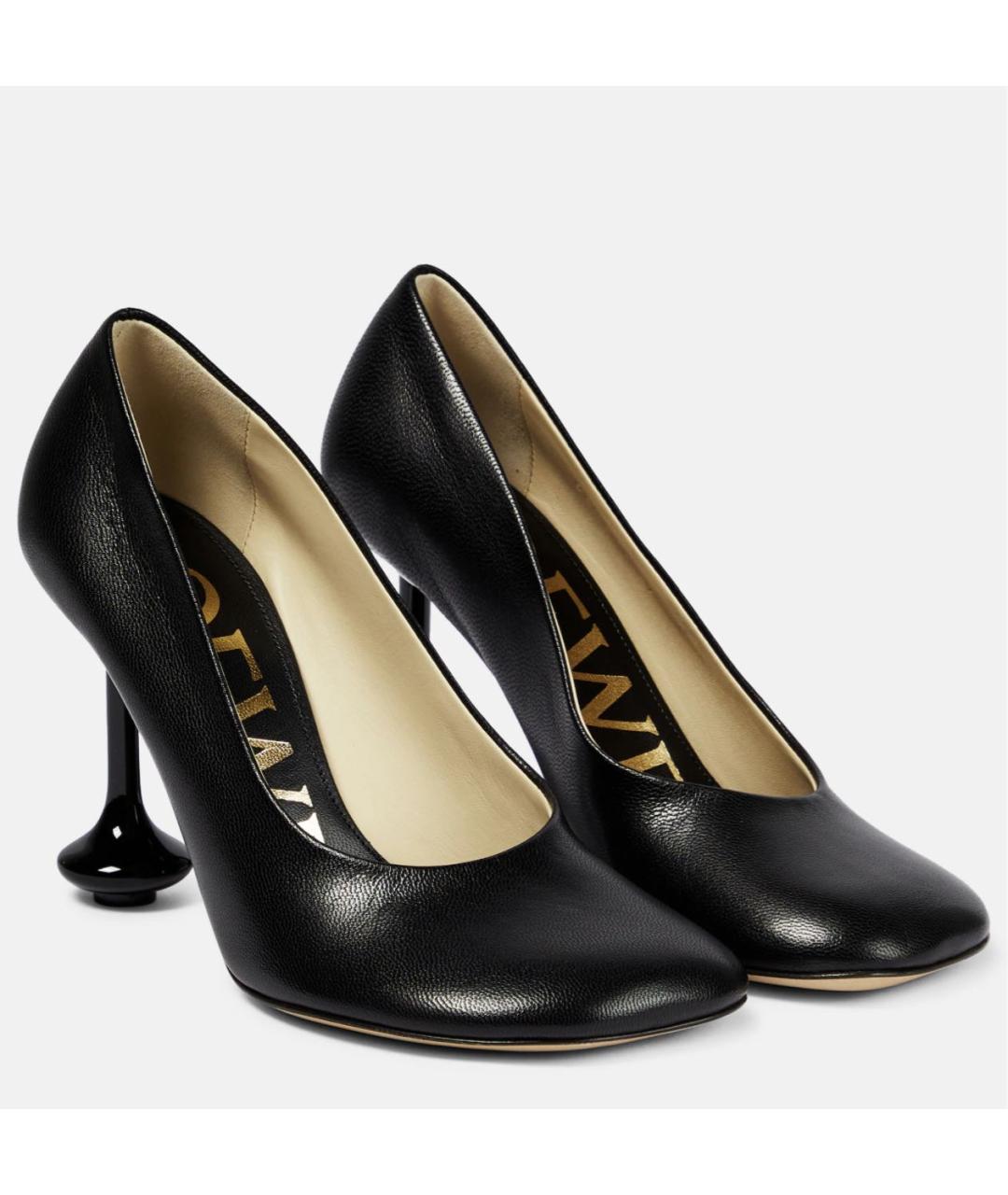 LOEWE Черные кожаные туфли, фото 8