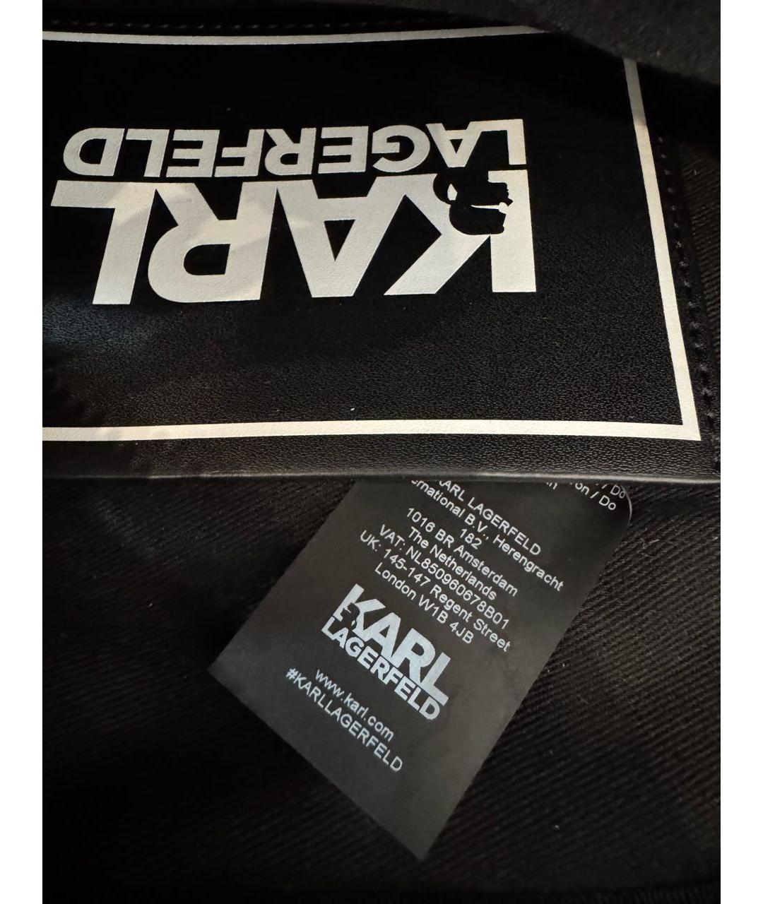 KARL LAGERFELD Антрацитовая синтетическая сумка на плечо, фото 8