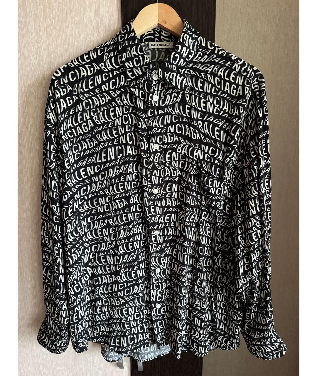 BALENCIAGA Черная вискозная рубашка, фото 2