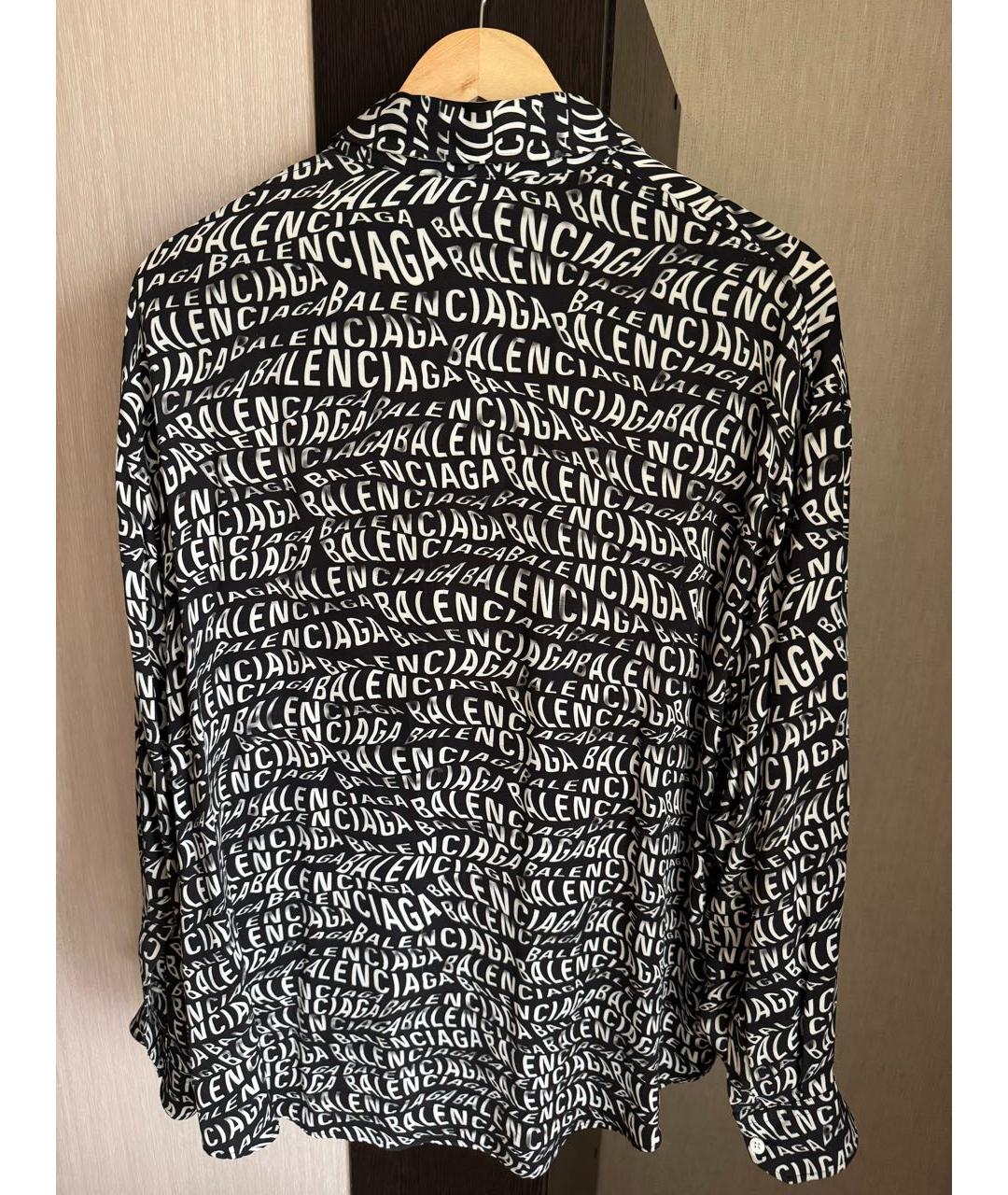 BALENCIAGA Черная вискозная рубашка, фото 3