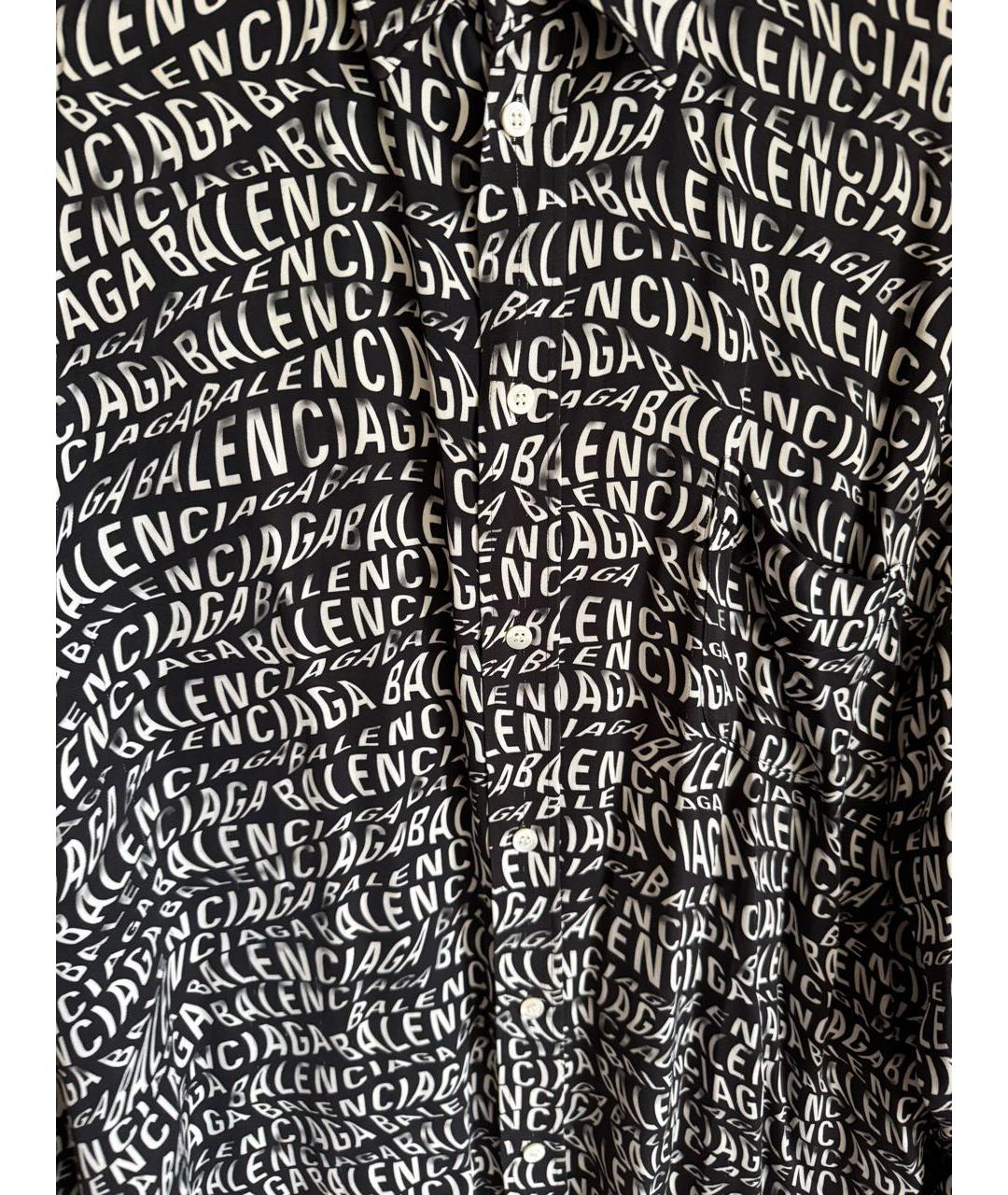 BALENCIAGA Черная вискозная рубашка, фото 4