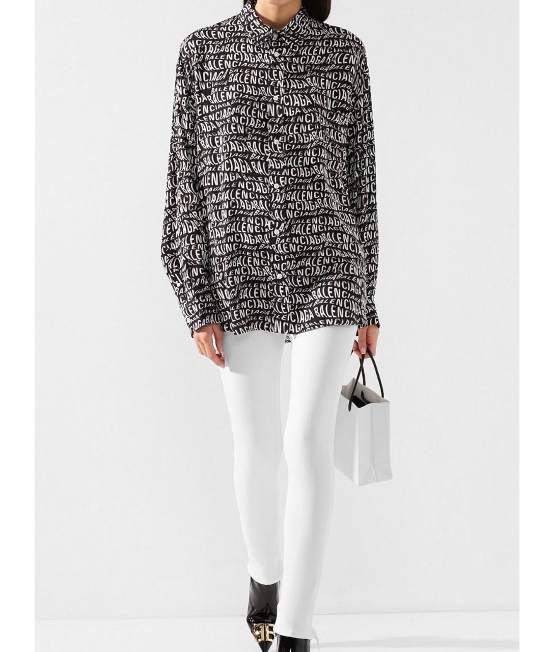 BALENCIAGA Черная вискозная рубашка, фото 8