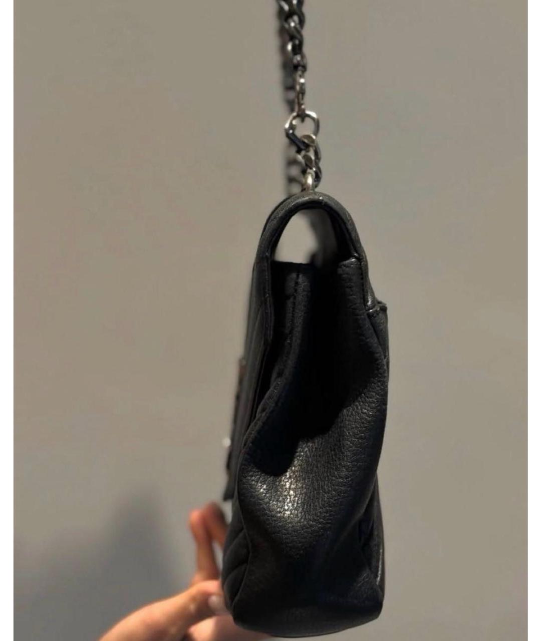 SAINT LAURENT Черная кожаная сумка через плечо, фото 7