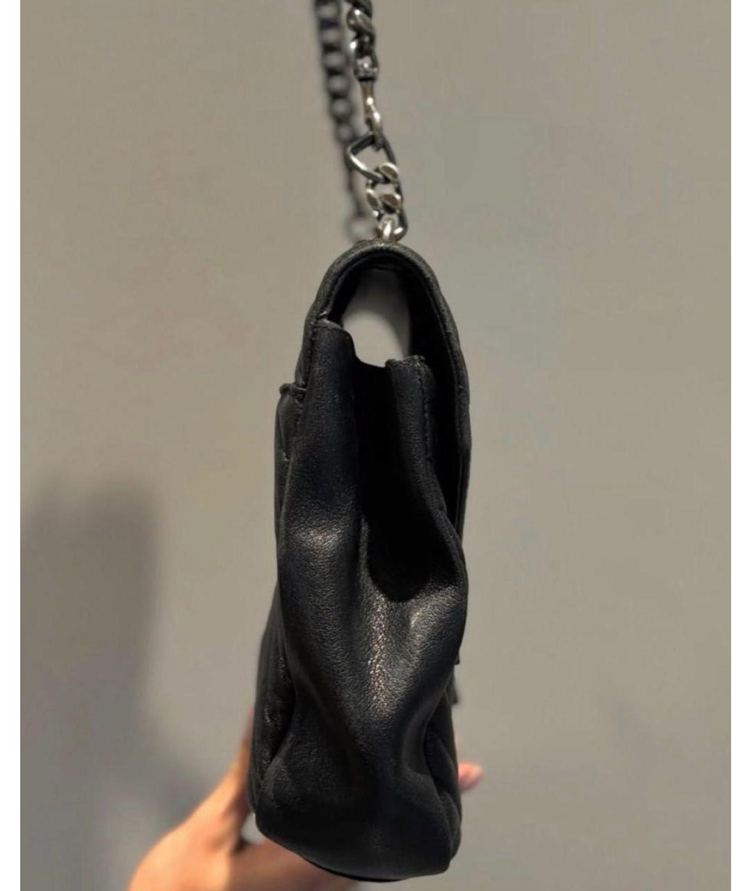 SAINT LAURENT Черная кожаная сумка через плечо, фото 6