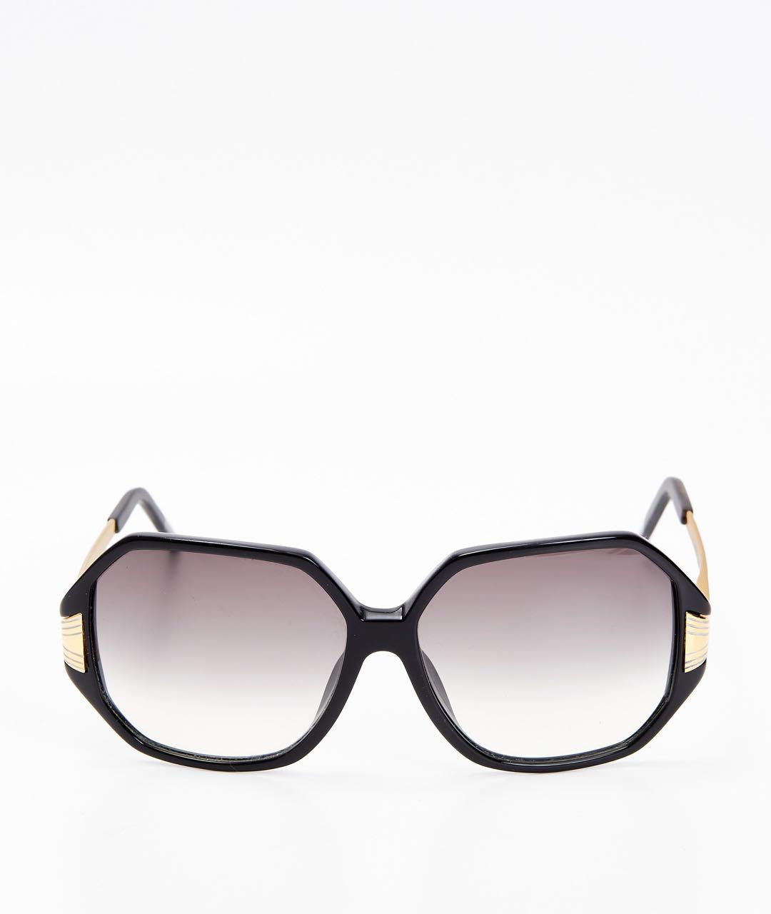 LINDA FARROW Черные пластиковые солнцезащитные очки, фото 4