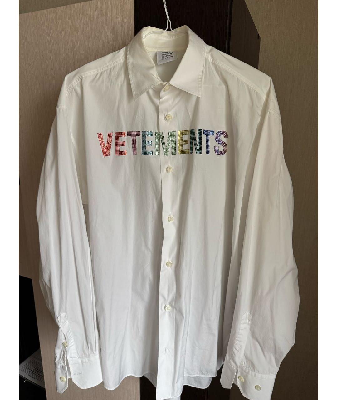 VETEMENTS Белая хлопковая рубашка, фото 2