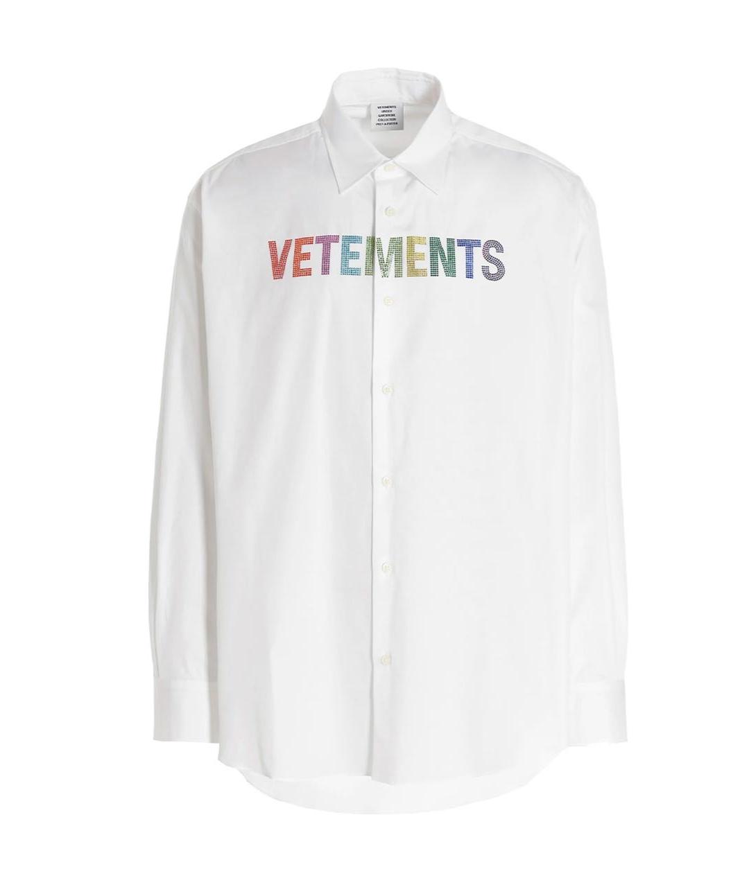 VETEMENTS Белая хлопковая рубашка, фото 1