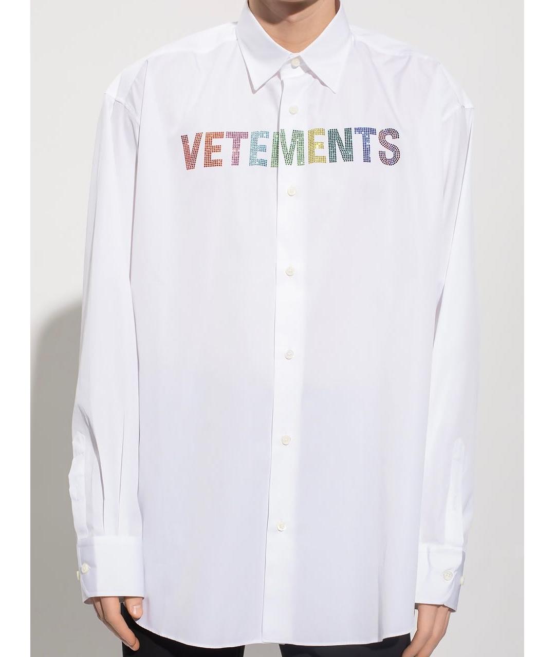 VETEMENTS Белая хлопковая рубашка, фото 6