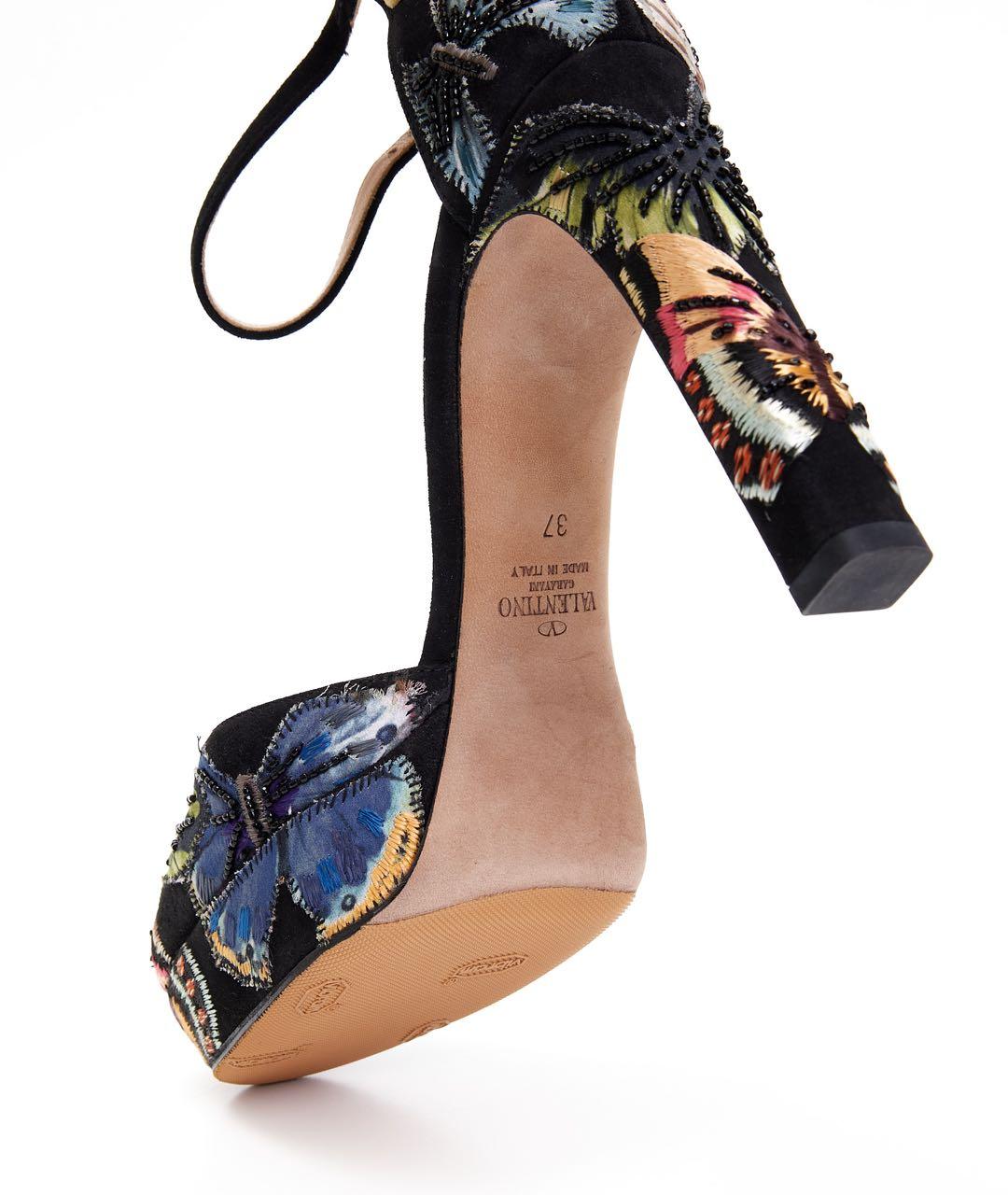 VALENTINO Черные замшевые туфли, фото 3