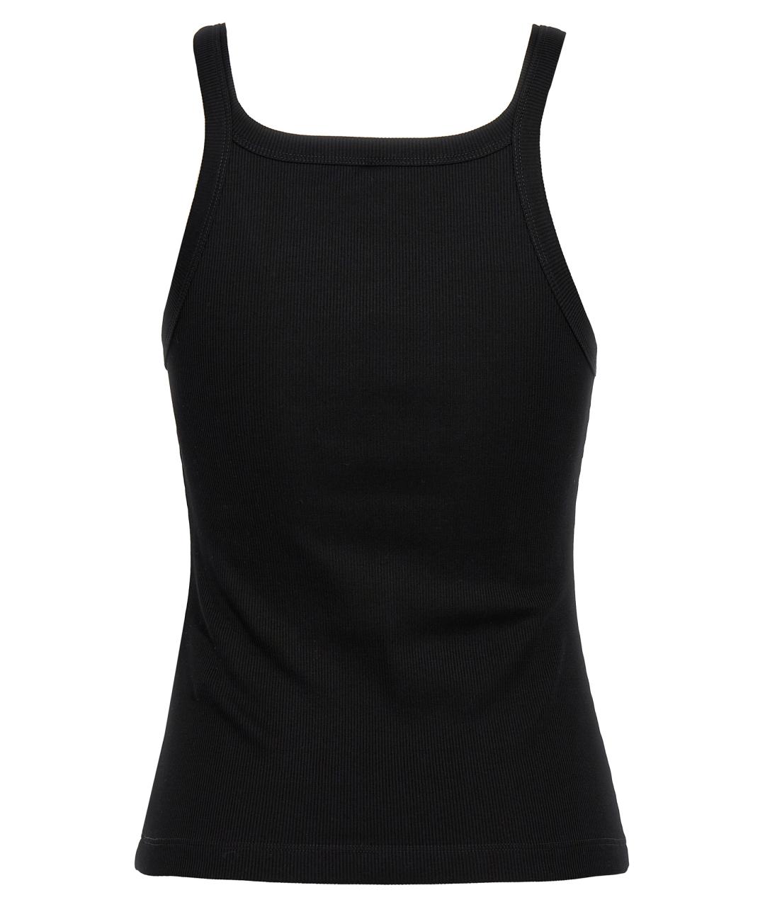 FENDI Черная хлопковая майка, фото 2