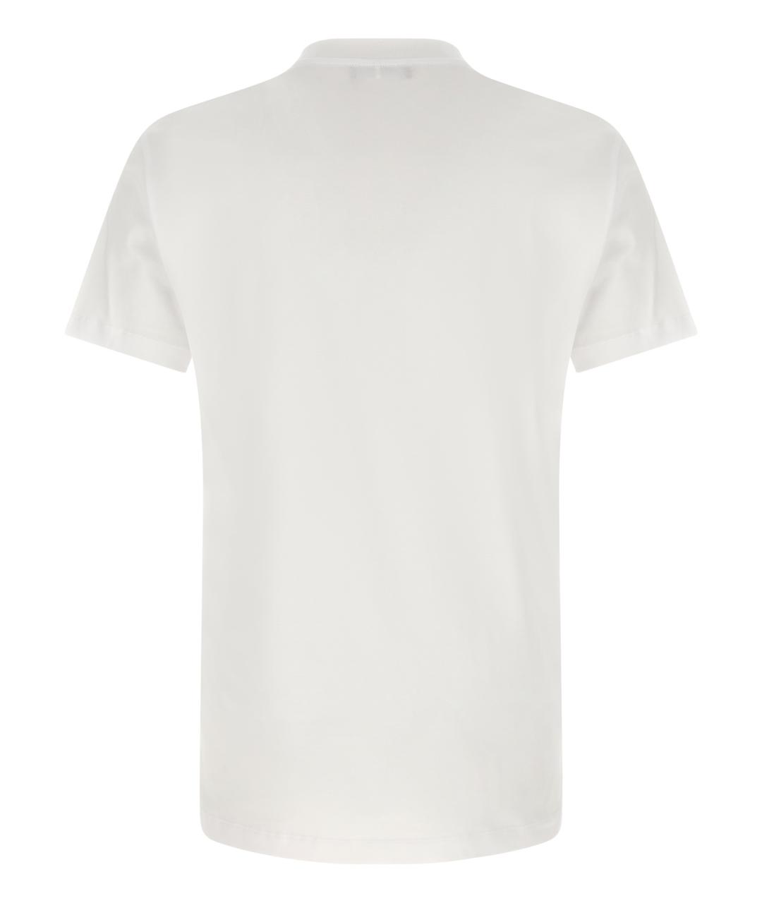 VERSACE Белая хлопковая футболка, фото 2