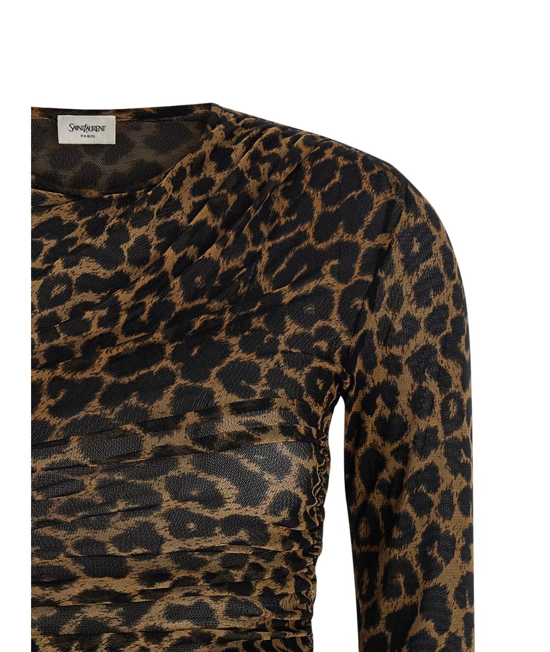 SAINT LAURENT Мульти полиамидовое платье, фото 3