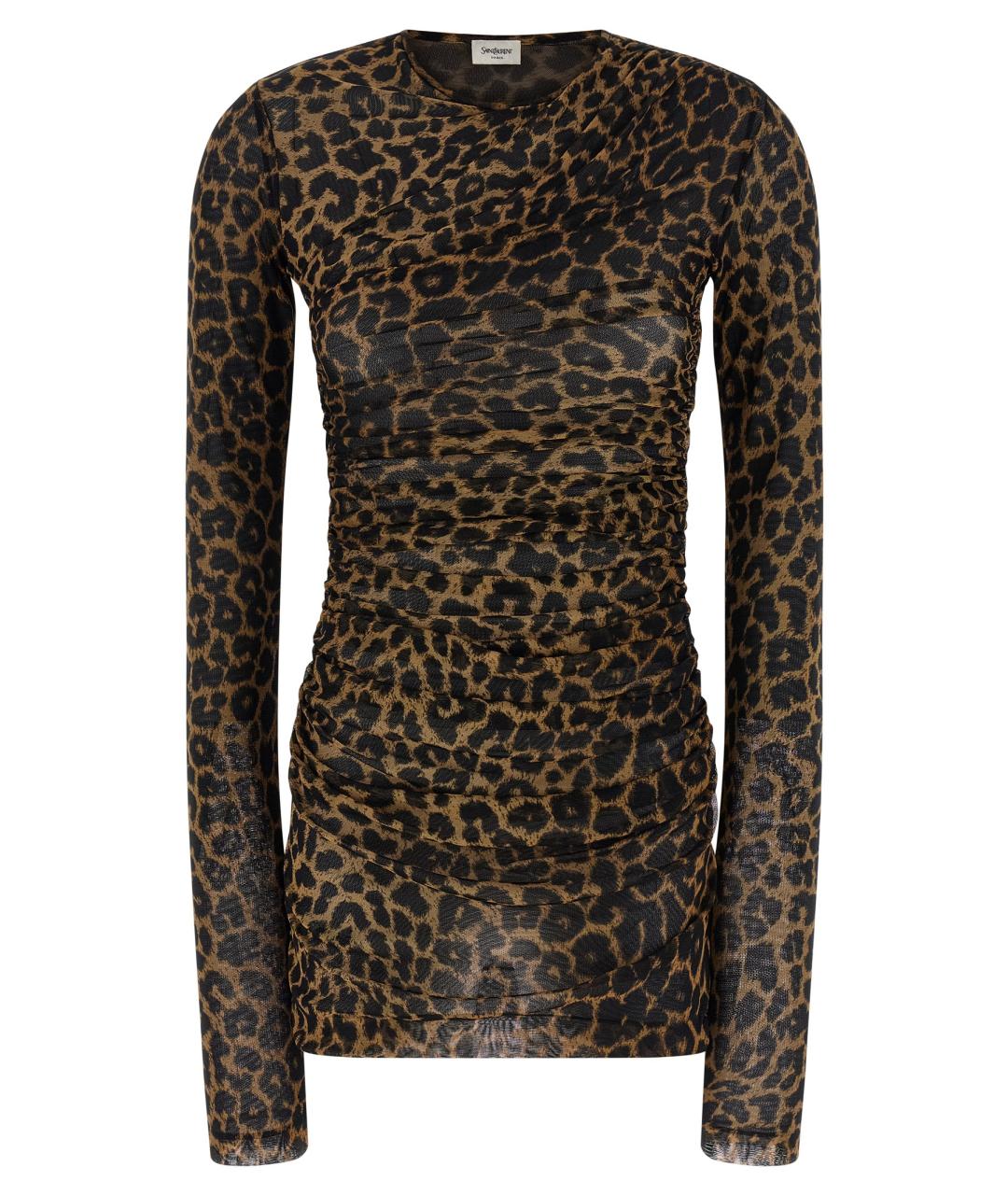 SAINT LAURENT Мульти полиамидовое платье, фото 1