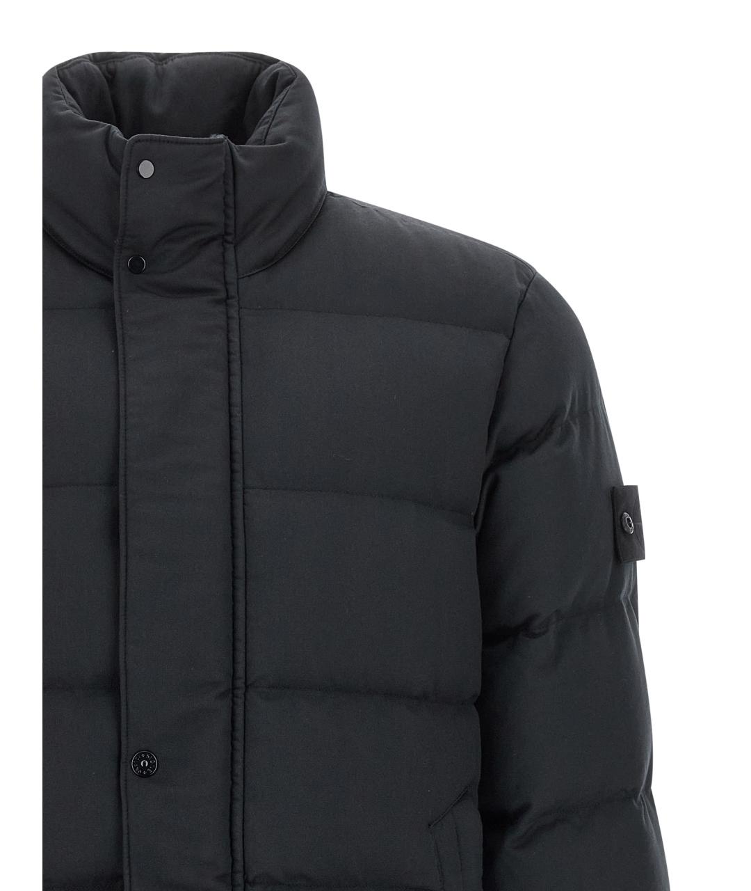 STONE ISLAND Синий шерстяной пуховик, фото 3