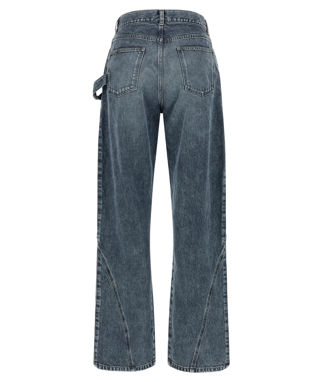 J.W.ANDERSON Синие хлопковые прямые джинсы, фото 2