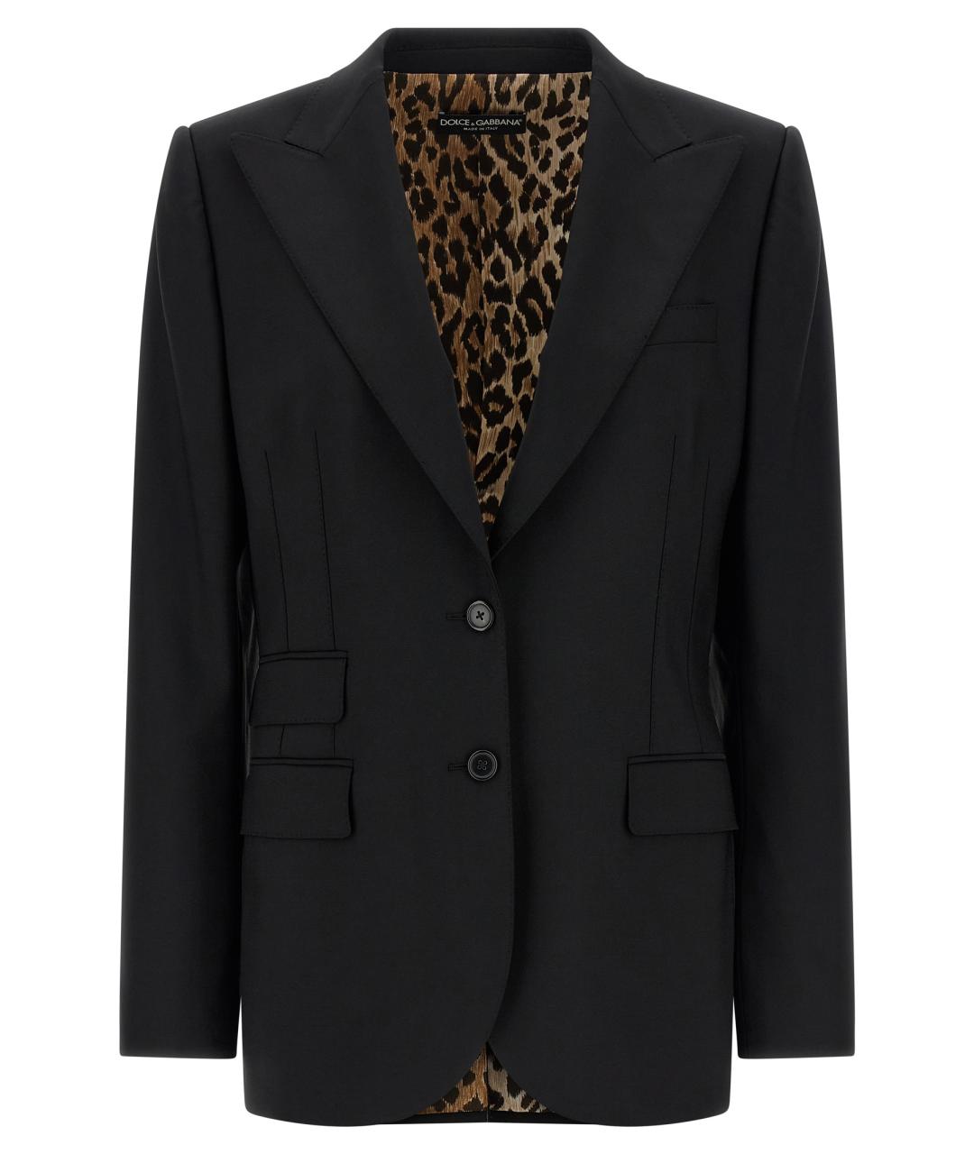 DOLCE&GABBANA Черный шерстяной жакет/пиджак, фото 1