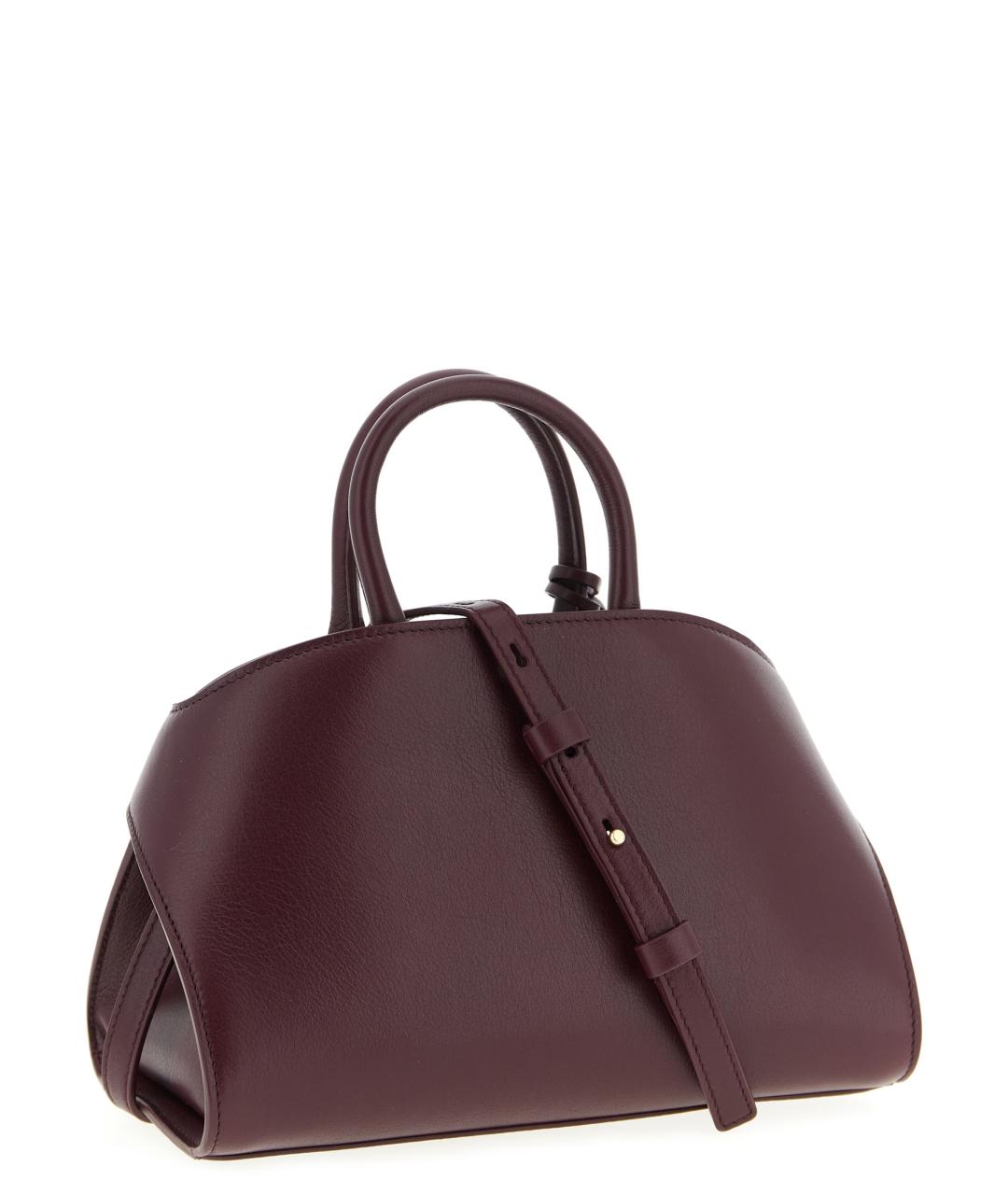 FERRAGAMO Бордовая кожаная сумка тоут, фото 2